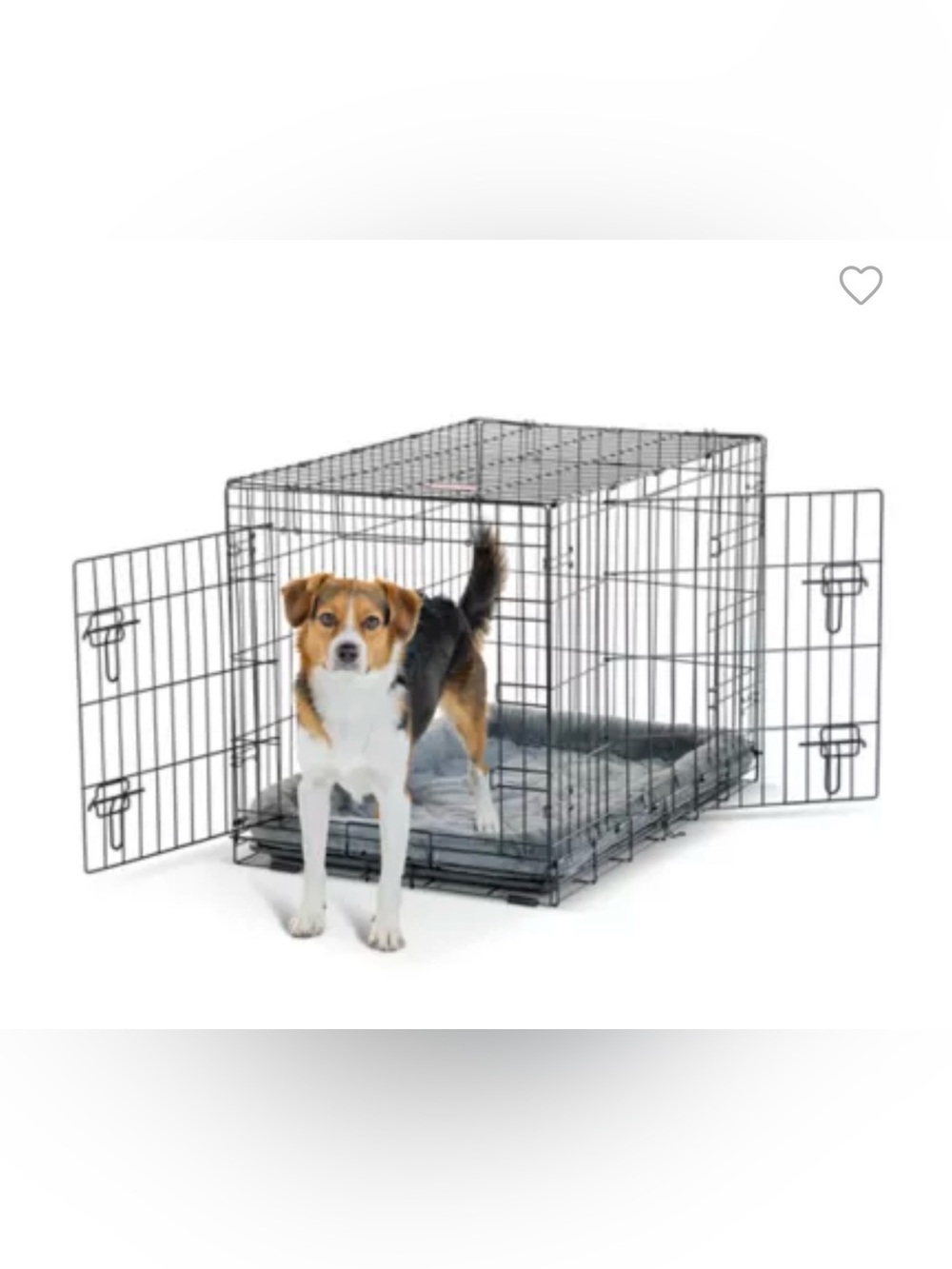 Top Paw® Double Door Folding Wire Dog Crate w/ Divider Panel - Leak Prook Tray;